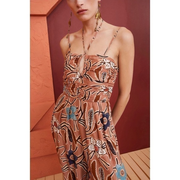 Ulla Johnson Floral Silk Wide-Leg Khalida Jumpsuit - Picture 3 of 7